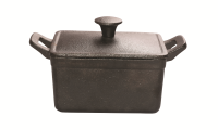 Rectangular mini pot with lid